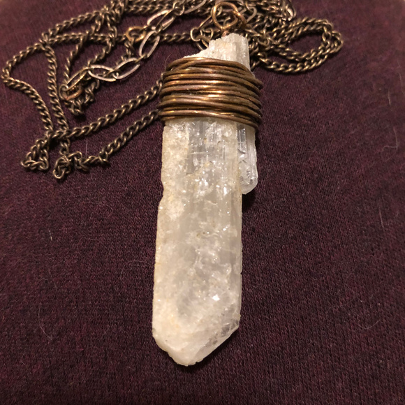 Jewelry - Wire Wrapped Crystal Pendant